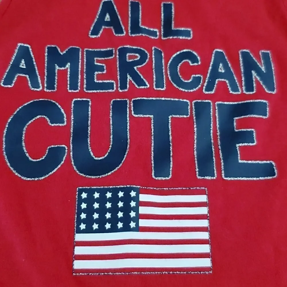 The Children's Place Girl's Patriotic Razorback Tee Size 12-18M - Picture 2 of 9